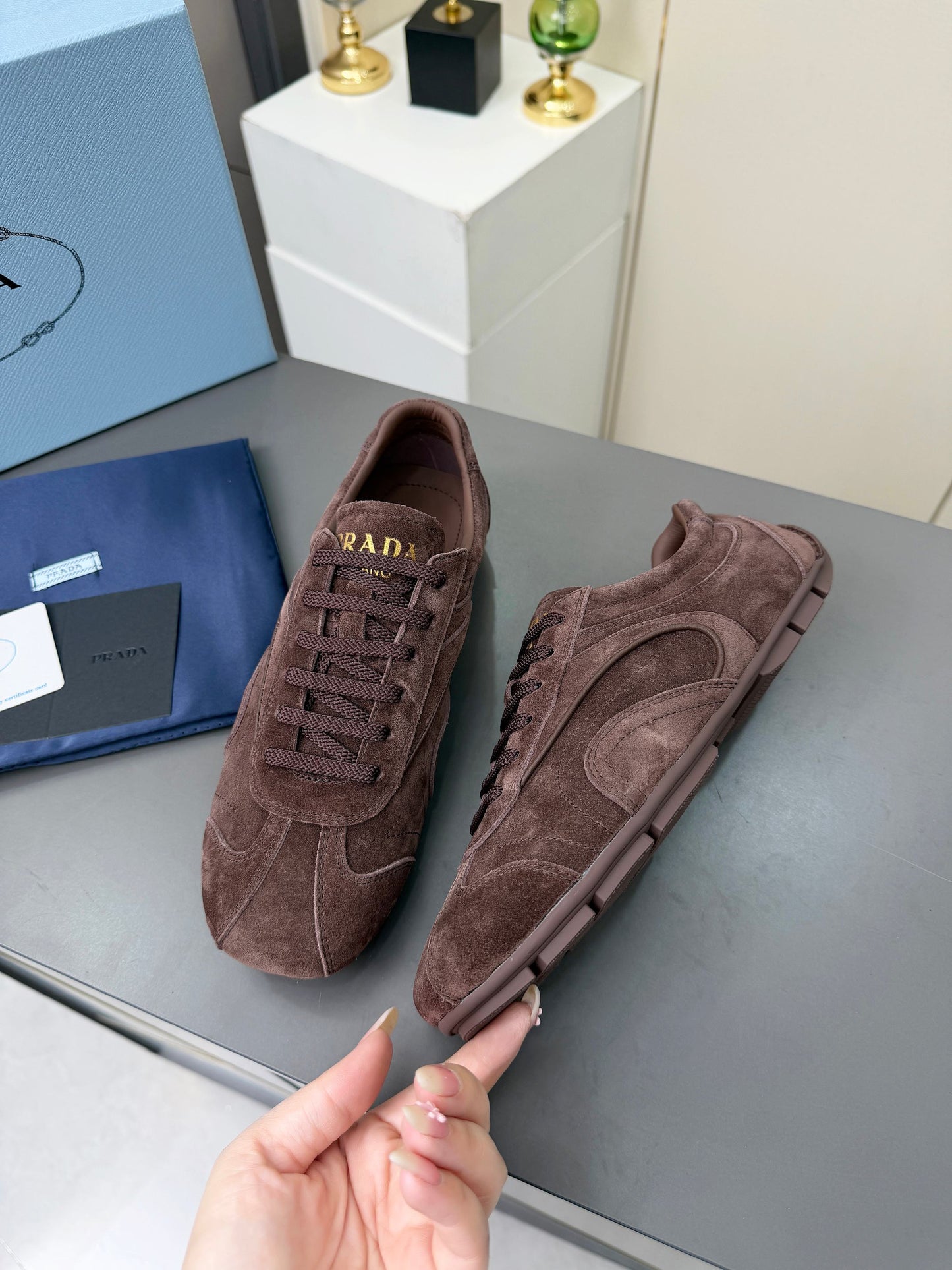 Prada 2026 Casual Sneakers Suede 732926