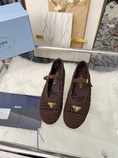 Prada 2026 Ballet Flat Wool 715518