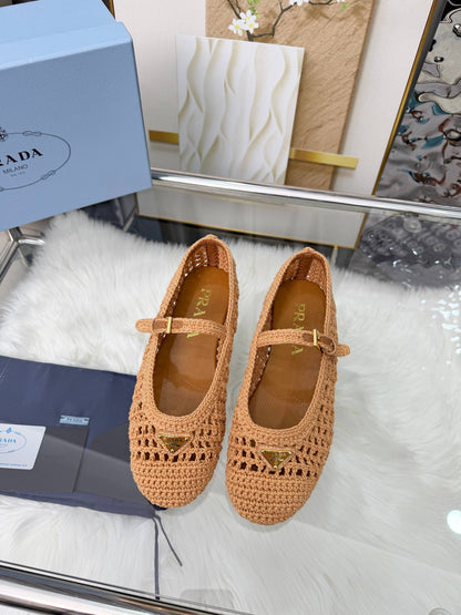 Prada 2026 Ballet Flat Wool 715518