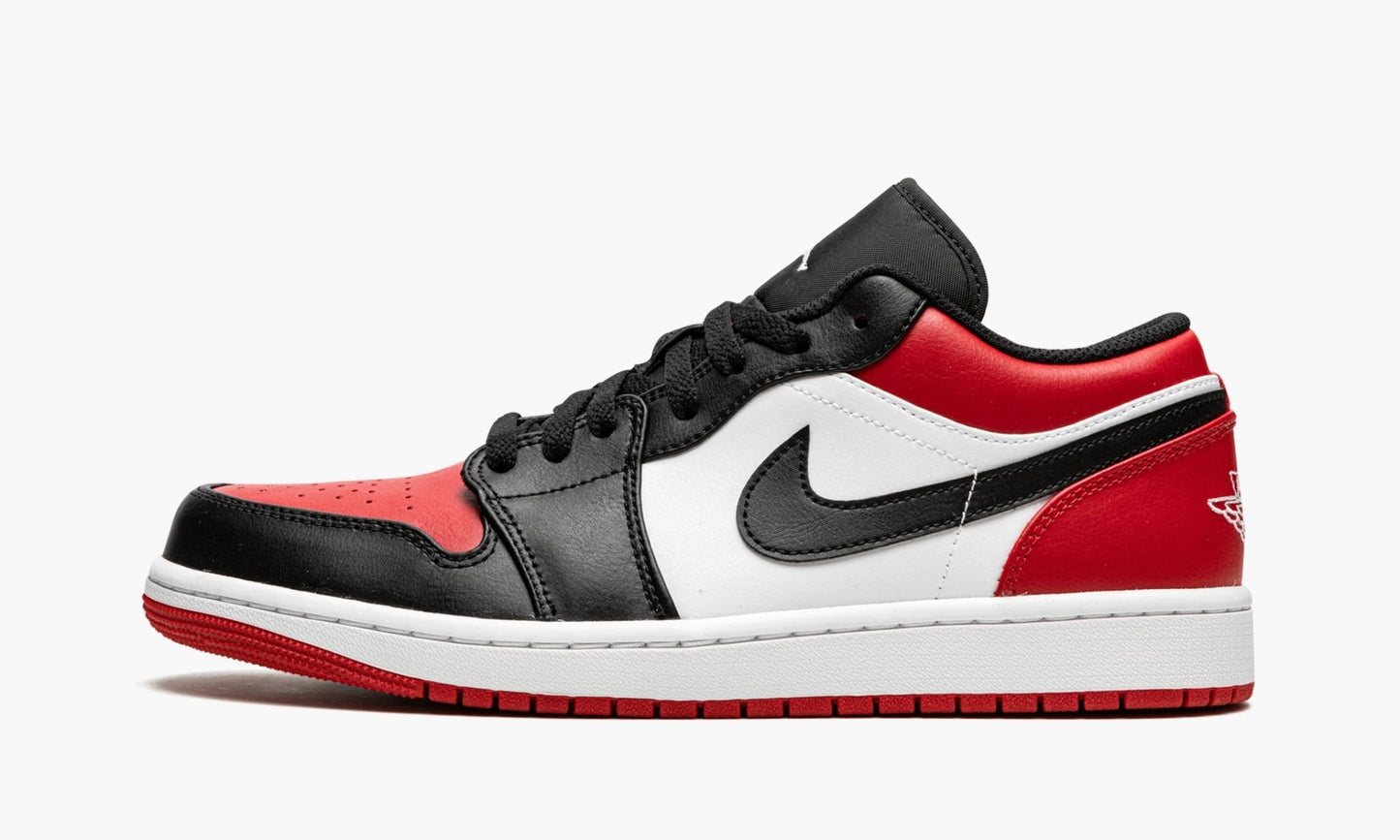 Air Jordan 1 Low Bred Toe Sneakers - Collector's Edition