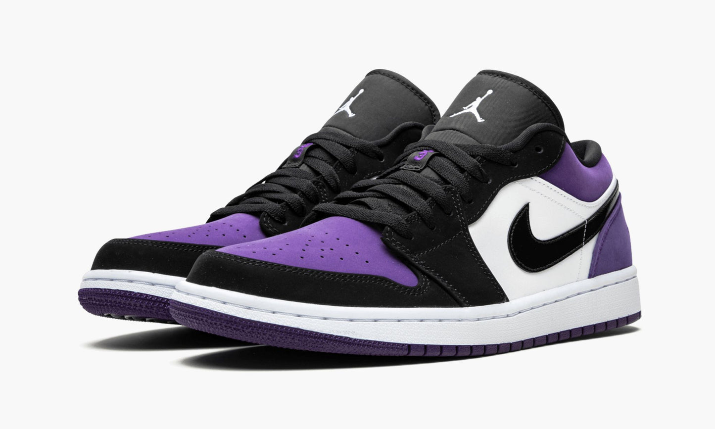 Air Jordan 1 Low Court Purple Sneakers - Court Icon | Hype Sneaker