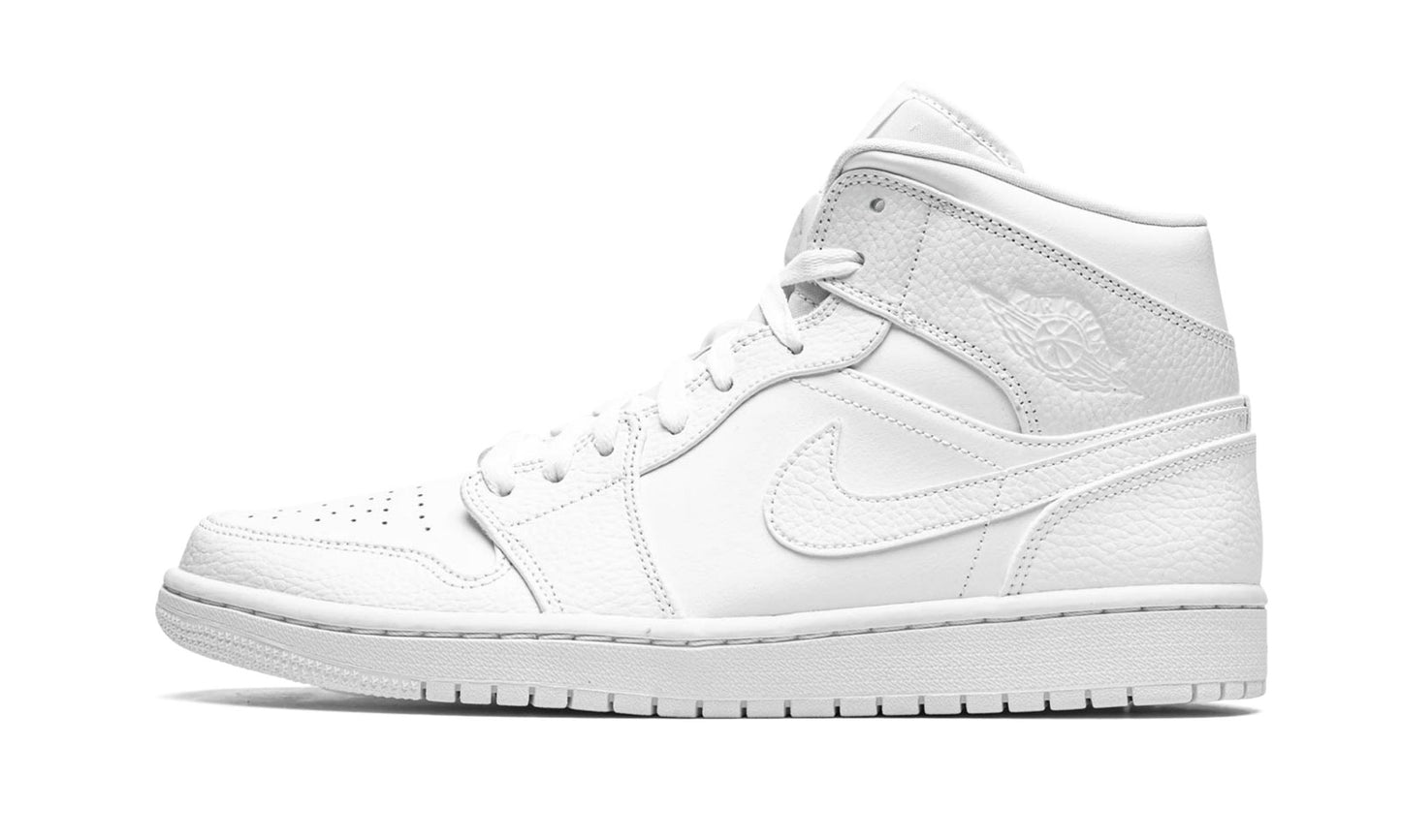 Air Jordan 1 Mid “Triple White” Sneakers - Pro-Level | Silhouette King