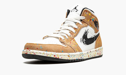 Air Jordan 1 Mid SE Brushstroke Sneakers - Hall of Fame