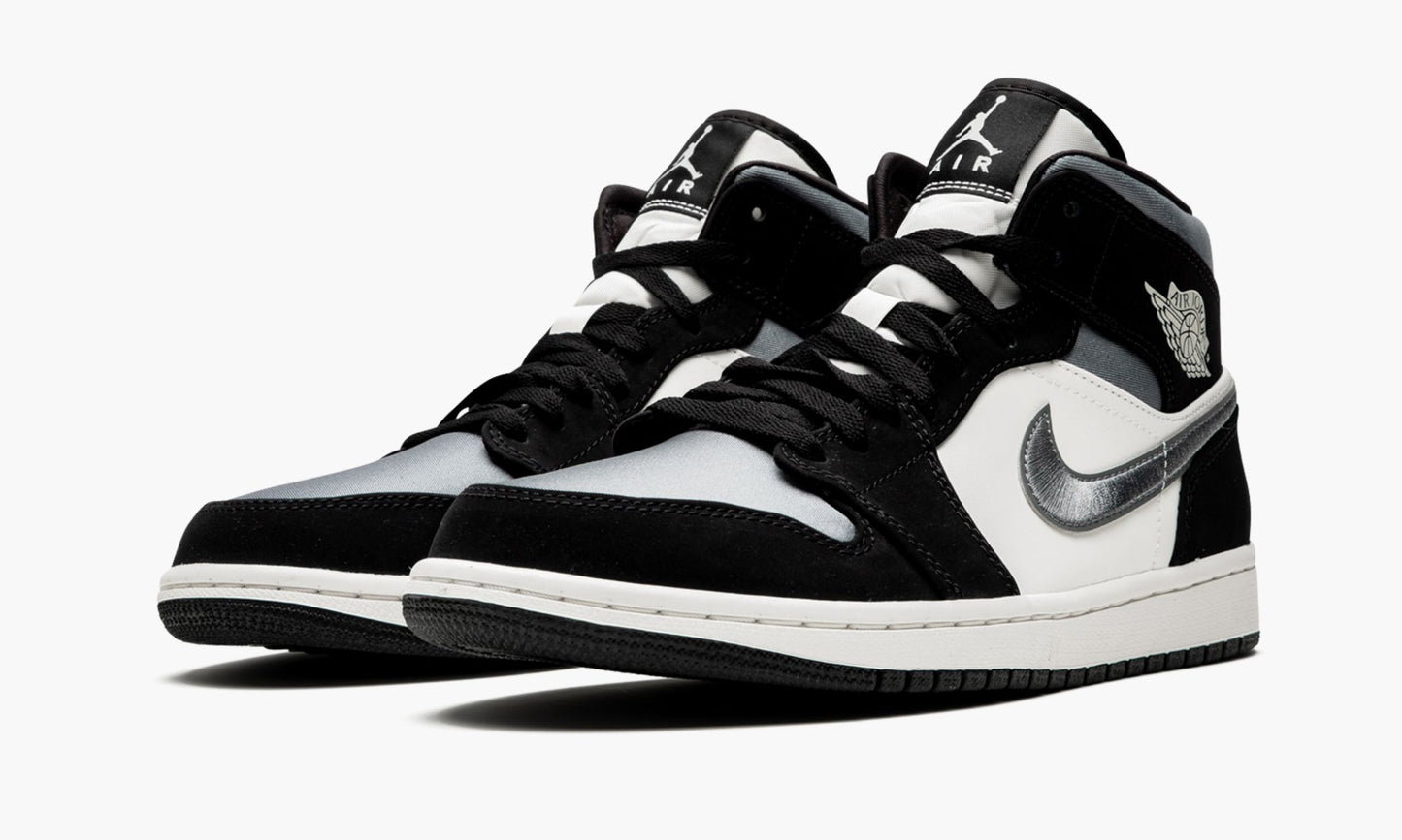 Air Jordan 1 Mid SE Satin Grey Sneakers - Vintage Inspired