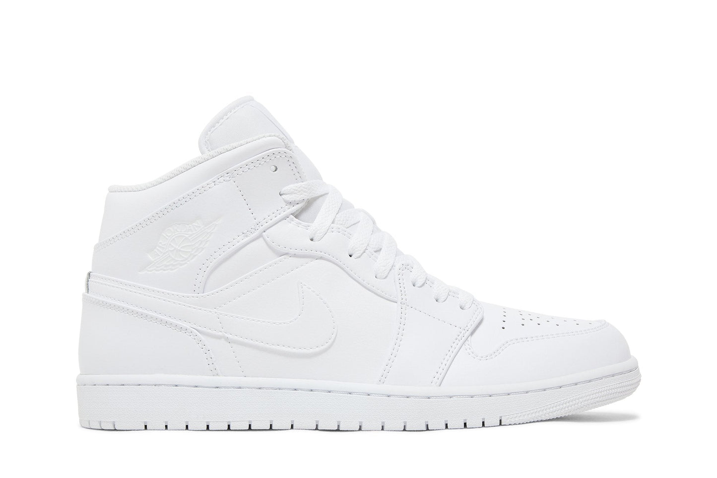 Air Jordan 1 Mid Triple White Sneakers - Elite Edition | Designer Kicks