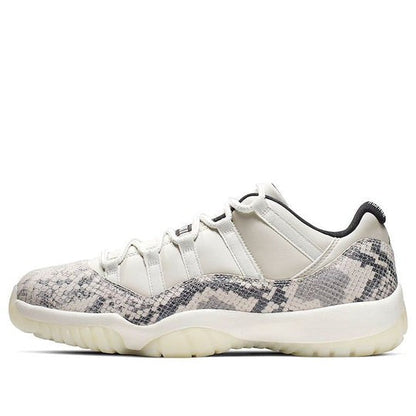 Air Jordan 11 Retro Low Light Bone Snakeskin Sneakers - Performance Runner