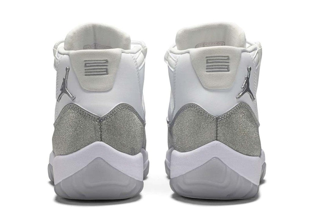 Air Jordan 11 Retro White Metallic Silver Womens Sneakers - Retro Runner