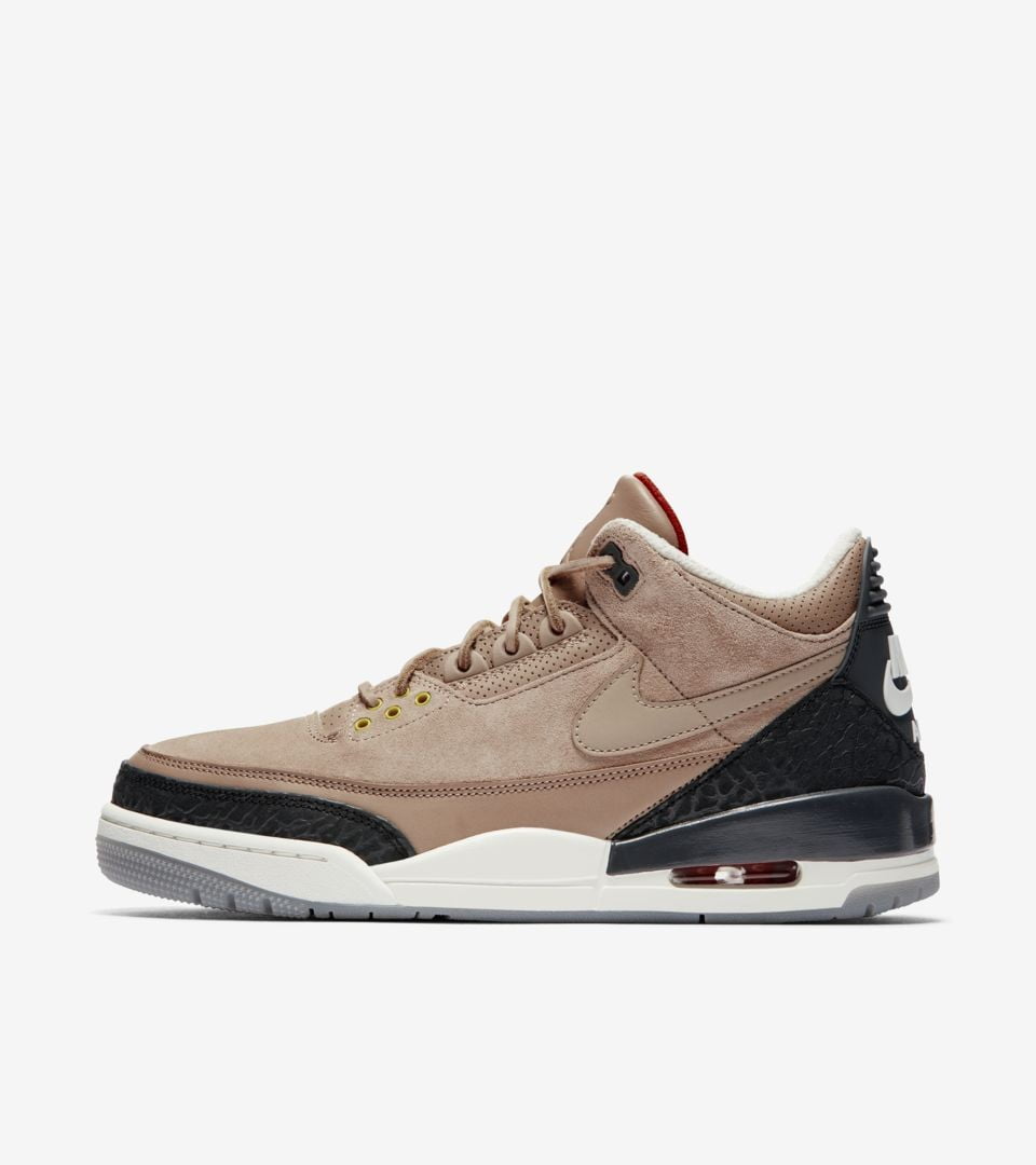 Air Jordan 3 JTH Bio Beige Suede Sneakers - Hall of Fame