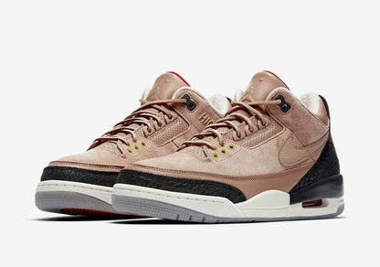 Air Jordan 3 JTH Bio Beige Suede Sneakers - Hall of Fame