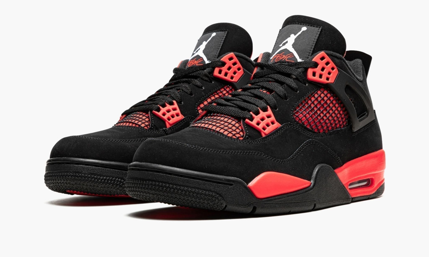 Air Jordan 4 Retro Red Thunder Sneakers - Streetwear Essential