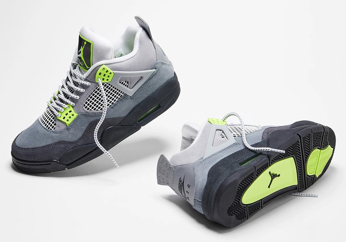 Air Jordan 4 Retro SE Neon 95 CT5342 Sneakers - Court Icon