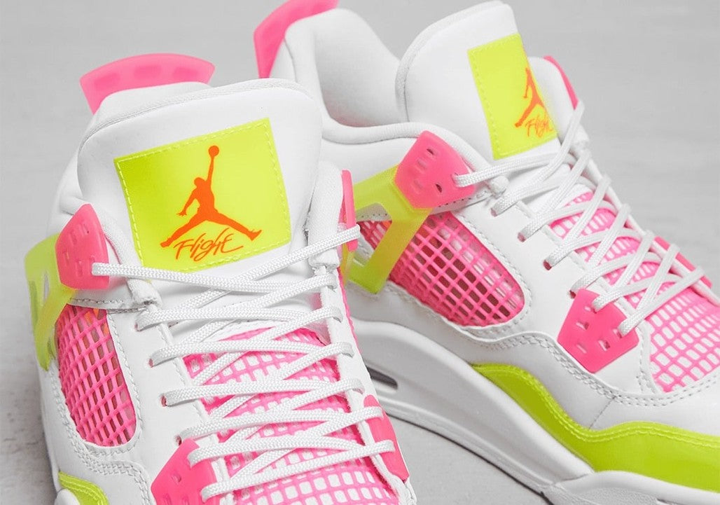 Air Jordan 4 Retro White Lemon Pink GS Sneakers - Streetwear Essential