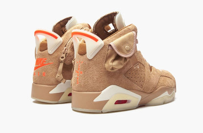 Air Jordan 6 Retro TraviScots British Khaki Sneakers - Collector's Edition