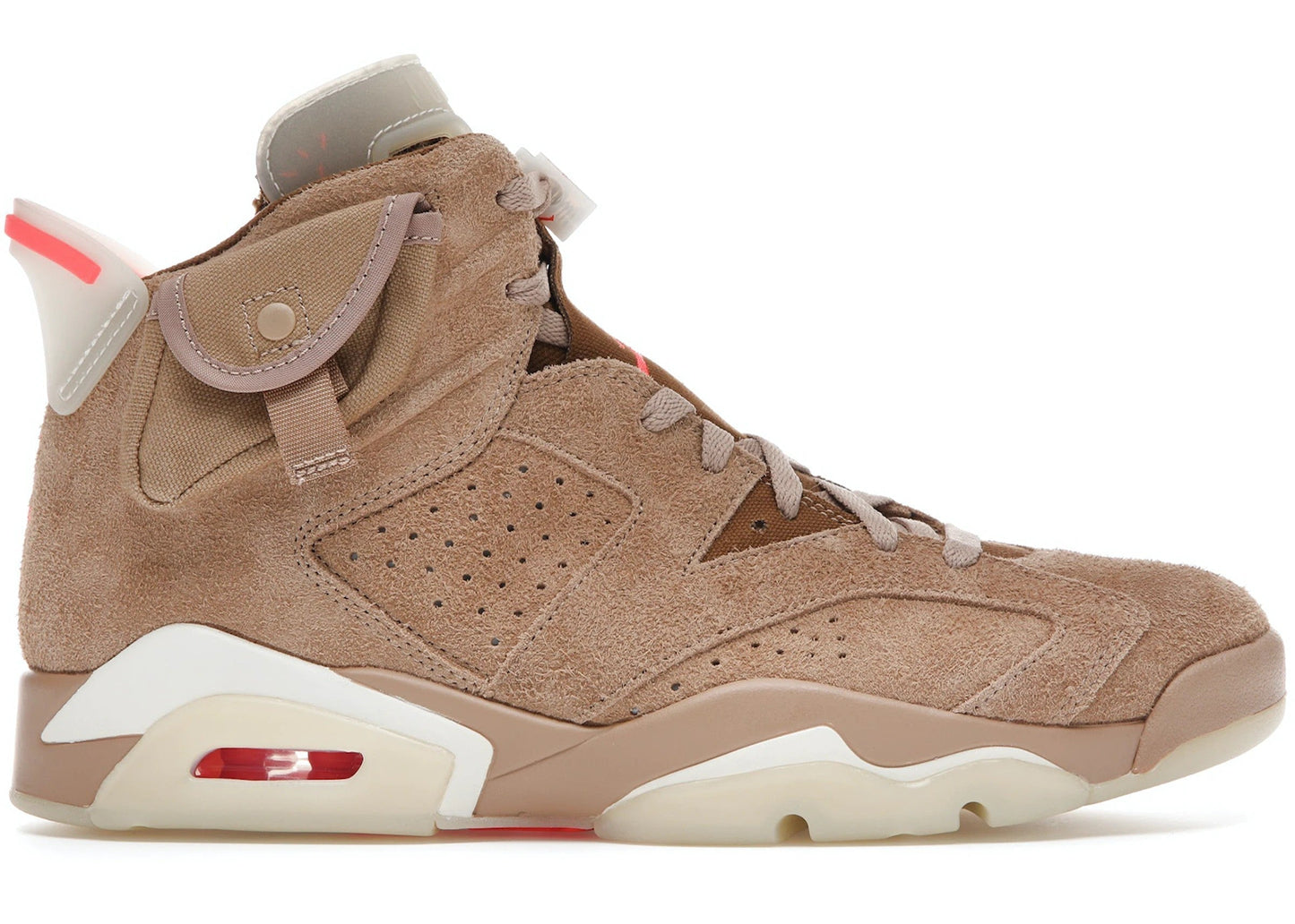Air Jordan 6 Retro TraviScots British Khaki Sneakers - Collector's Edition