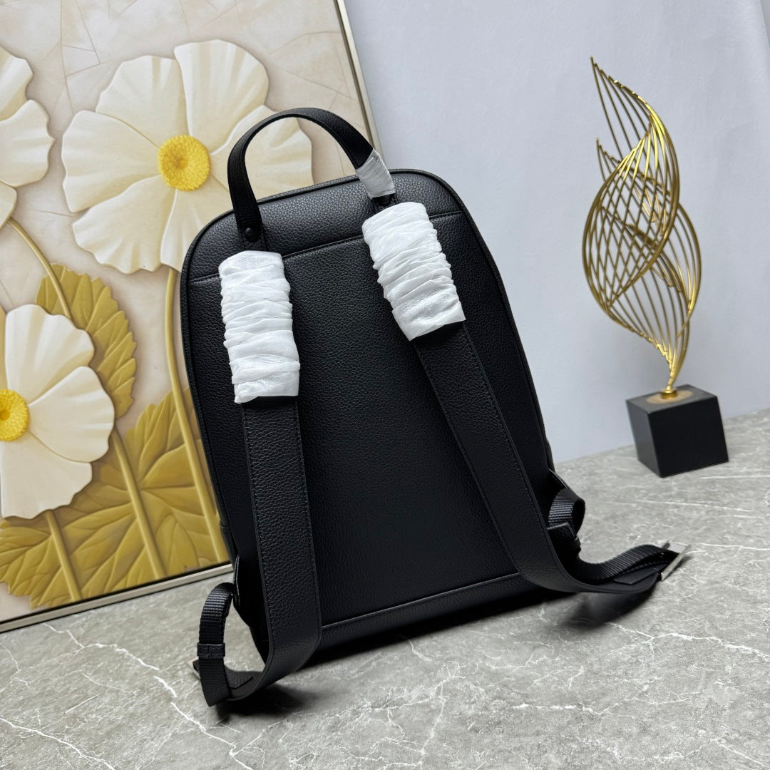 Prada 2026 Backpack Brown Black Saffiano Leather 345785