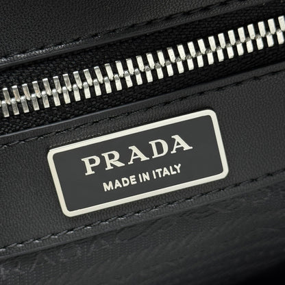 Prada 2026 Shoulder Bag 25cm Black Brown Grained Leather
