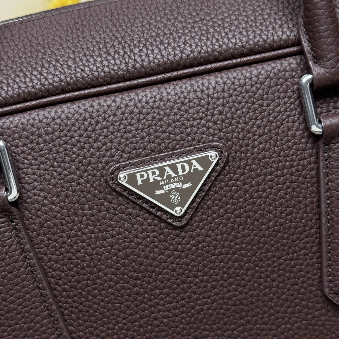 Prada 2026 Sienna Bag Brown Black Calfskin 345782