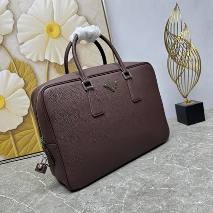 Prada 2026 Sienna Bag Brown Black Calfskin 345782