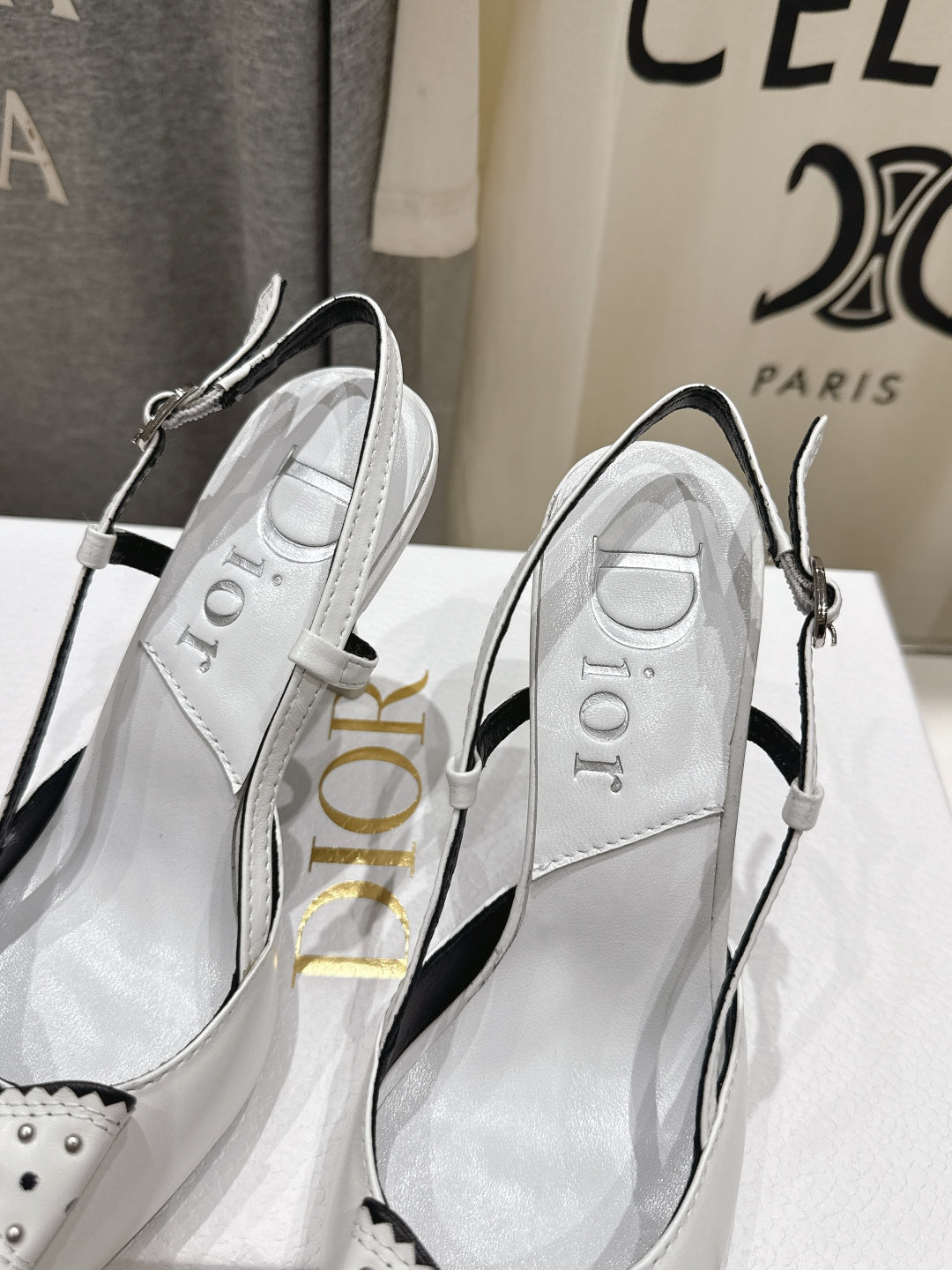 Dior 2026 Bow High-Heeled Slingback Sheepskin 713143