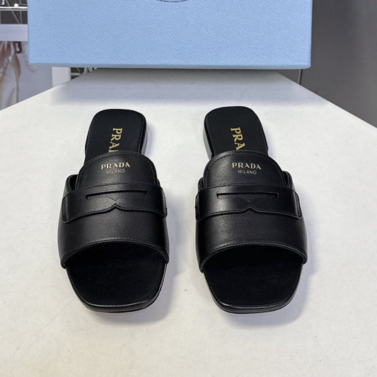 Prada 2026 Square Toe Slide Leather 717526