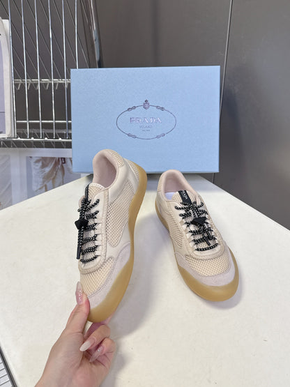 Prada 2026 Speedrock Mesh Fabric Sneaker Mesh Leather 717530