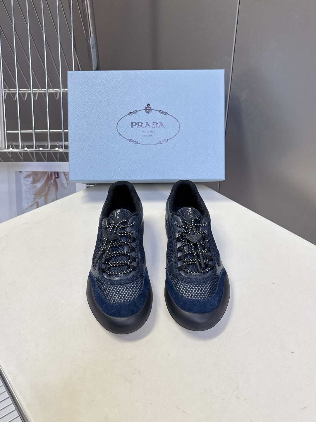 Prada 2026 Speedrock Mesh Fabric Sneaker Mesh Leather 717530