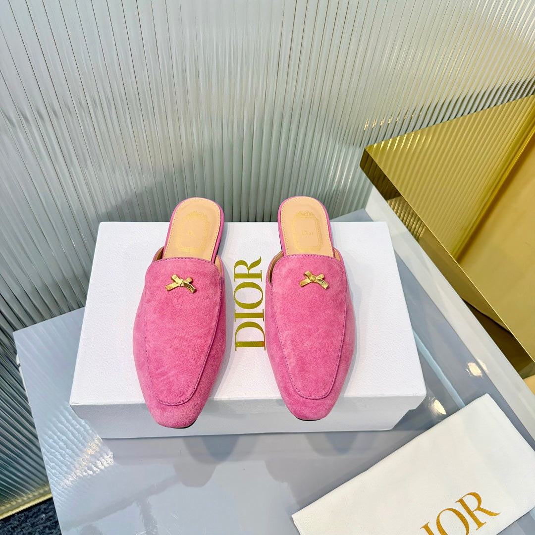 Dior 2026 Bow Mule Multicolor Suede Leather 713683
