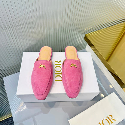 Dior 2026 Bow Mule Multicolor Suede Leather 713683