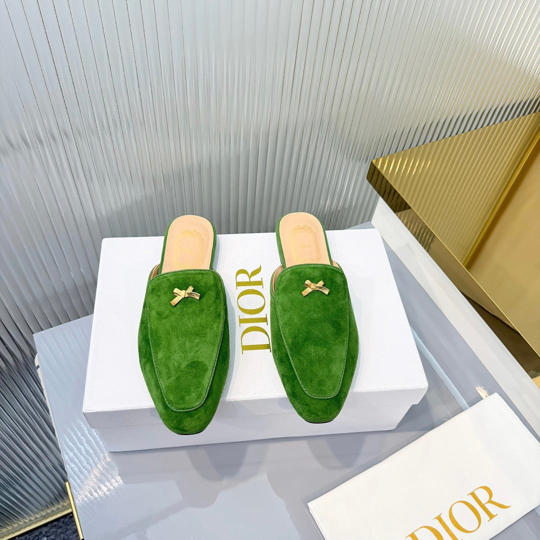 Dior 2026 Bow Mule Multicolor Suede Leather 713683