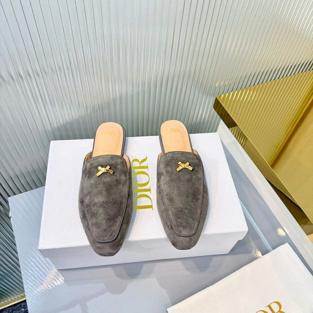 Dior 2026 Bow Mule Multicolor Suede Leather 713683