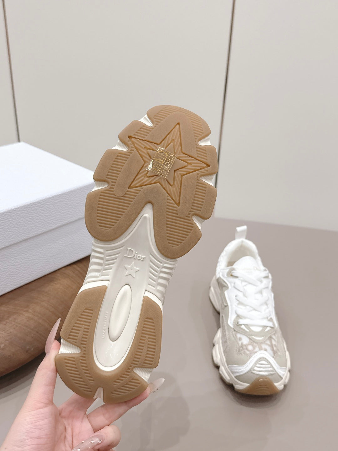 CD 26A Platform Sneakers Mesh Cowhide Suede