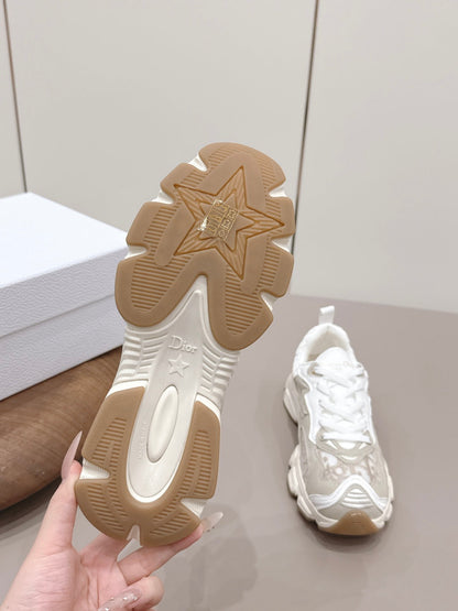 CD 26A Platform Sneakers Mesh Cowhide Suede