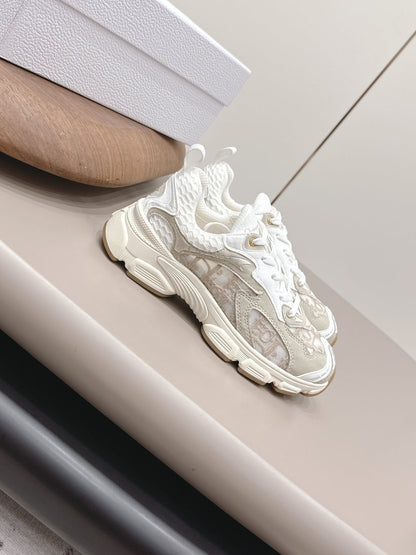 CD 26A Platform Sneakers Mesh Cowhide Suede