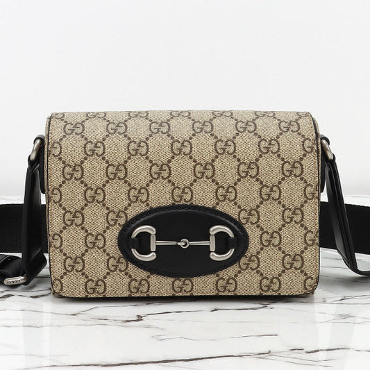 Gucci 2026 Horsebit 1955 Mini Bag 19cm Canvas Leather