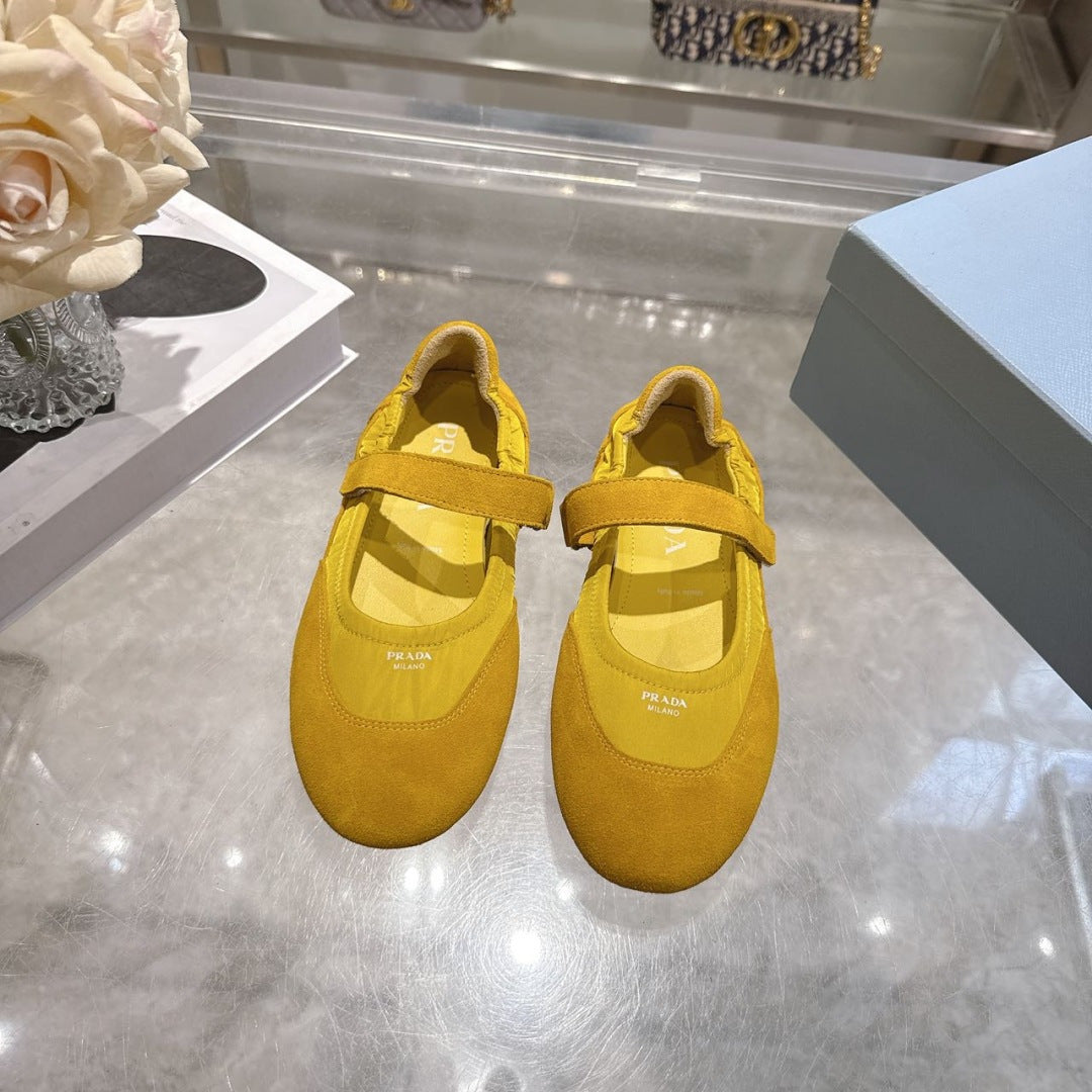 Prada 2026 Ballet Flat Suede Fabric 715582