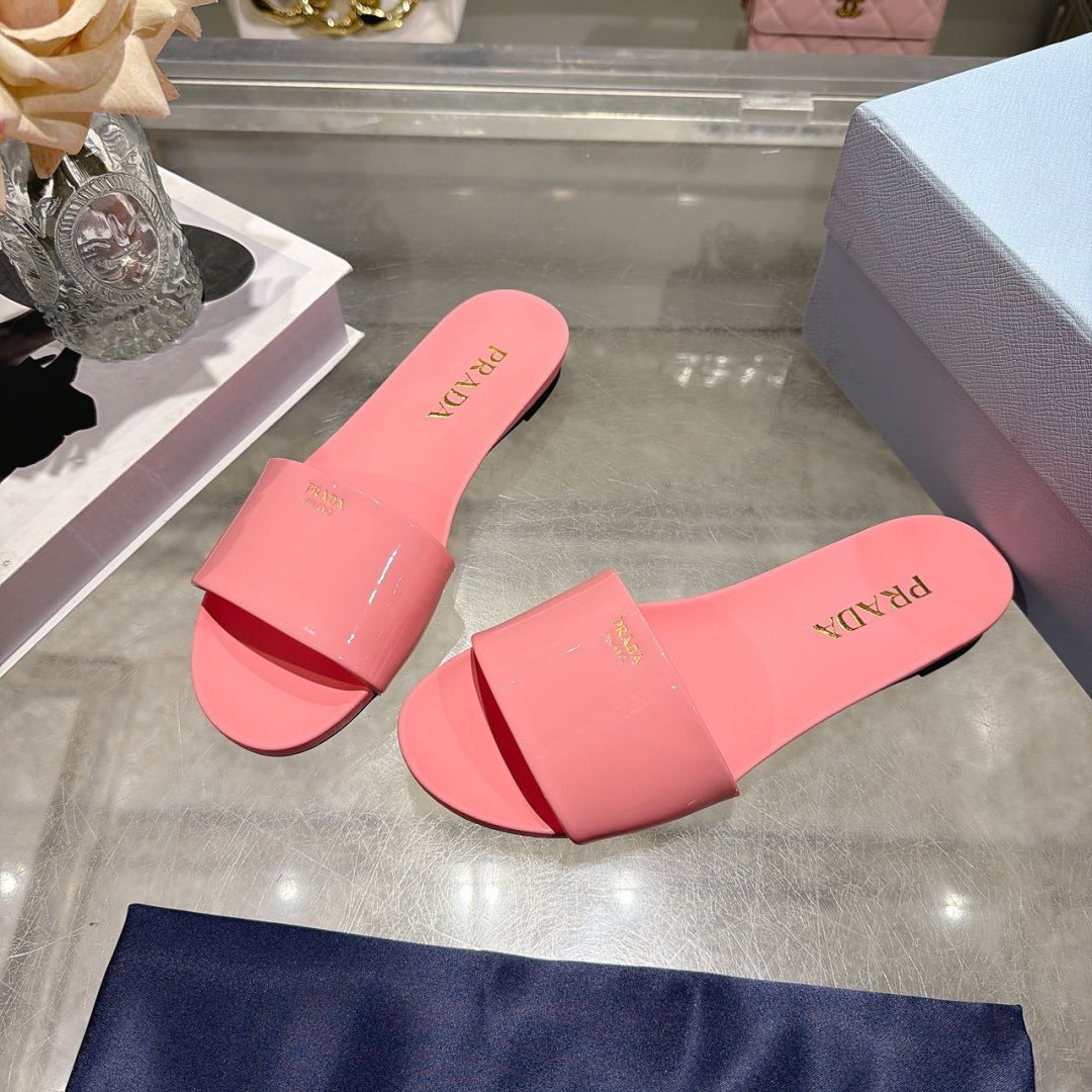 Prada 2026 Slide Sandals Patent Leather 782434