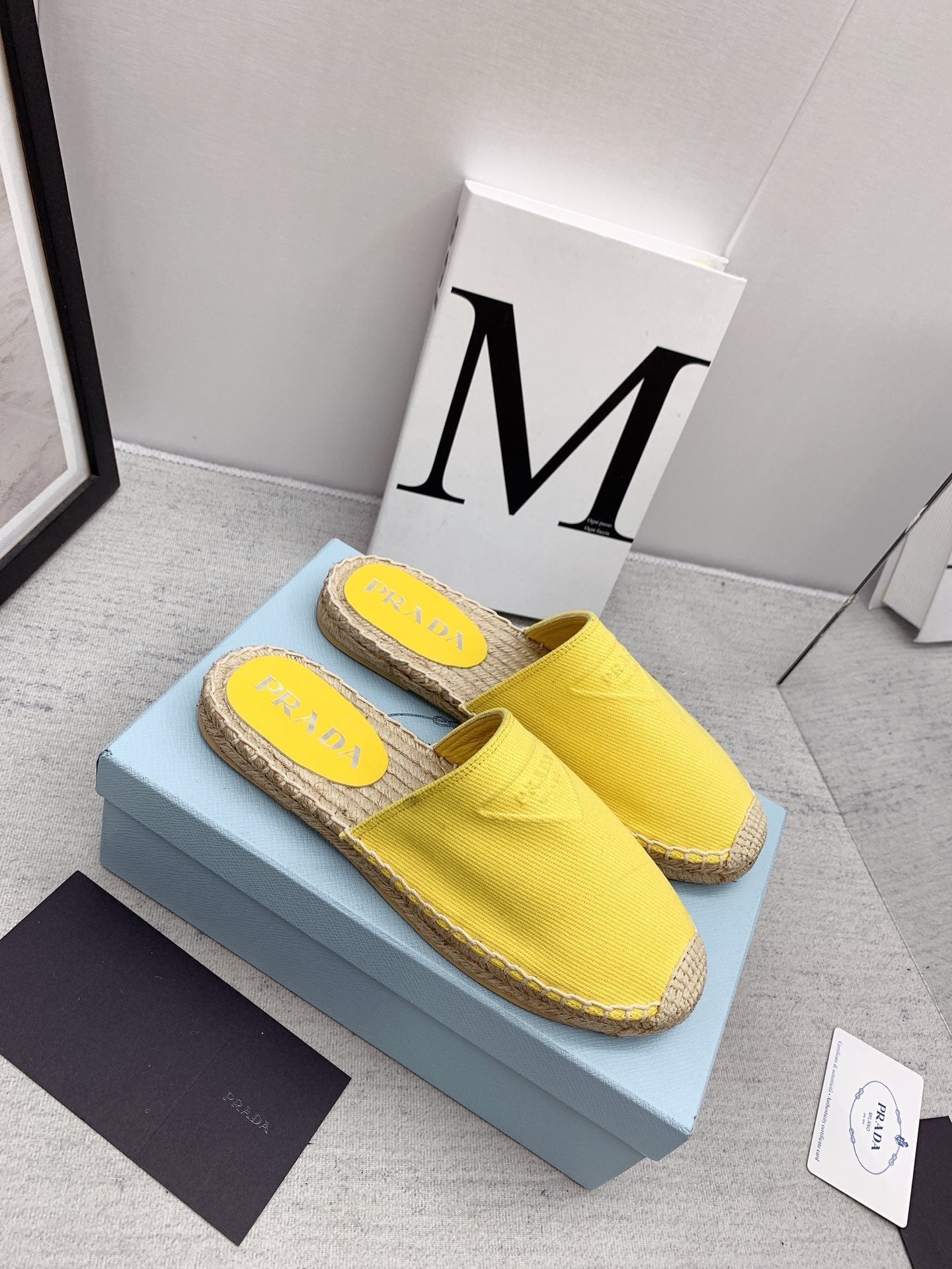 Prada 2026 Slippers Canvas Rope Sole