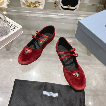Prada 2026 Ballet Flat Velvet 715534