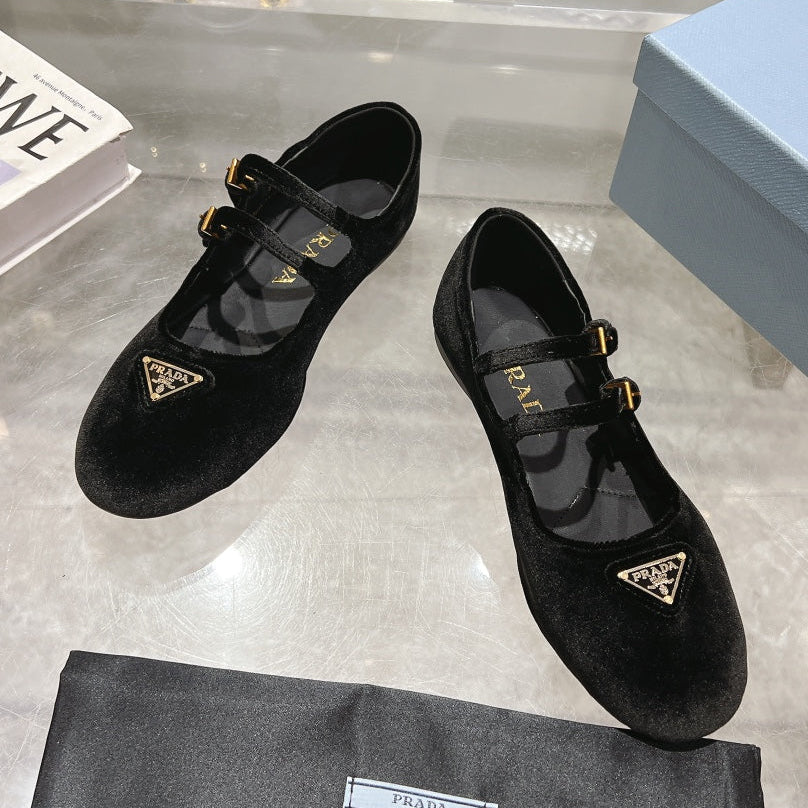 Prada 2026 Ballet Flat Velvet 715534