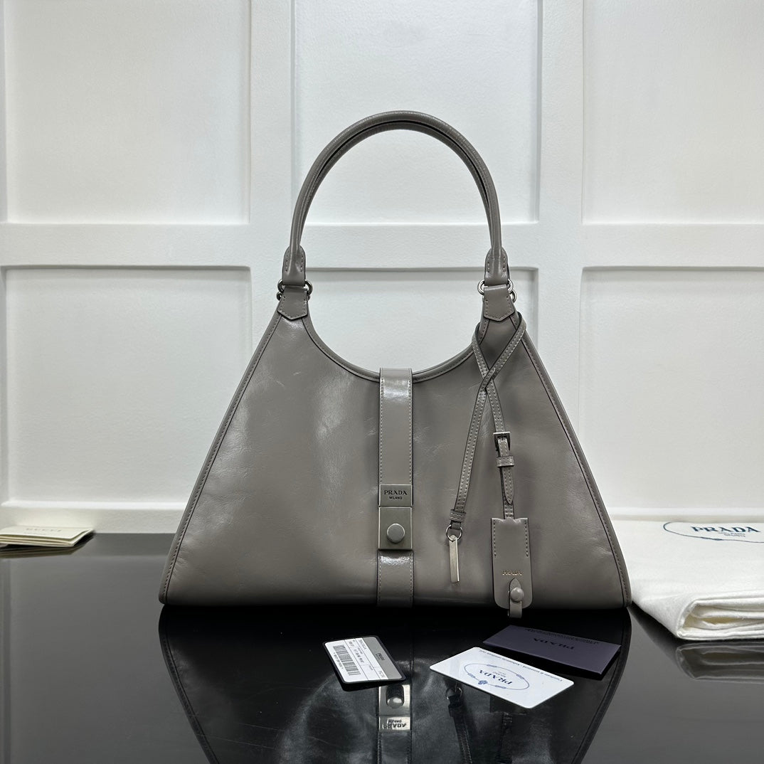 Prada 2026 Soft Lux Medium Tote Bag 39cm Patent Calfskin