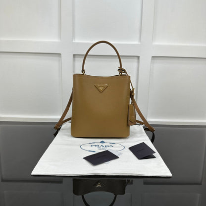 Prada 2026 Panier Saffiano Bucket Bag Calfskin