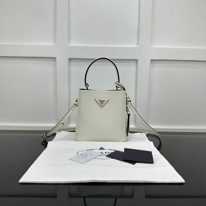 Prada 2026 Panier Saffiano Bucket Bag Calfskin