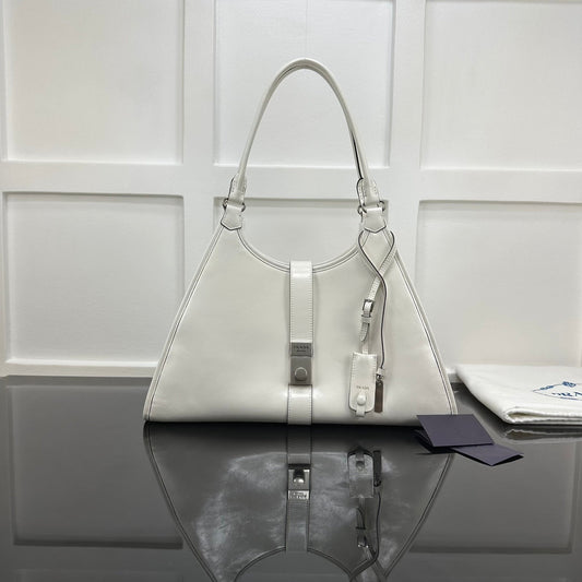 Prada 2026 Soft Lux Medium Tote Bag 39cm Patent Calfskin