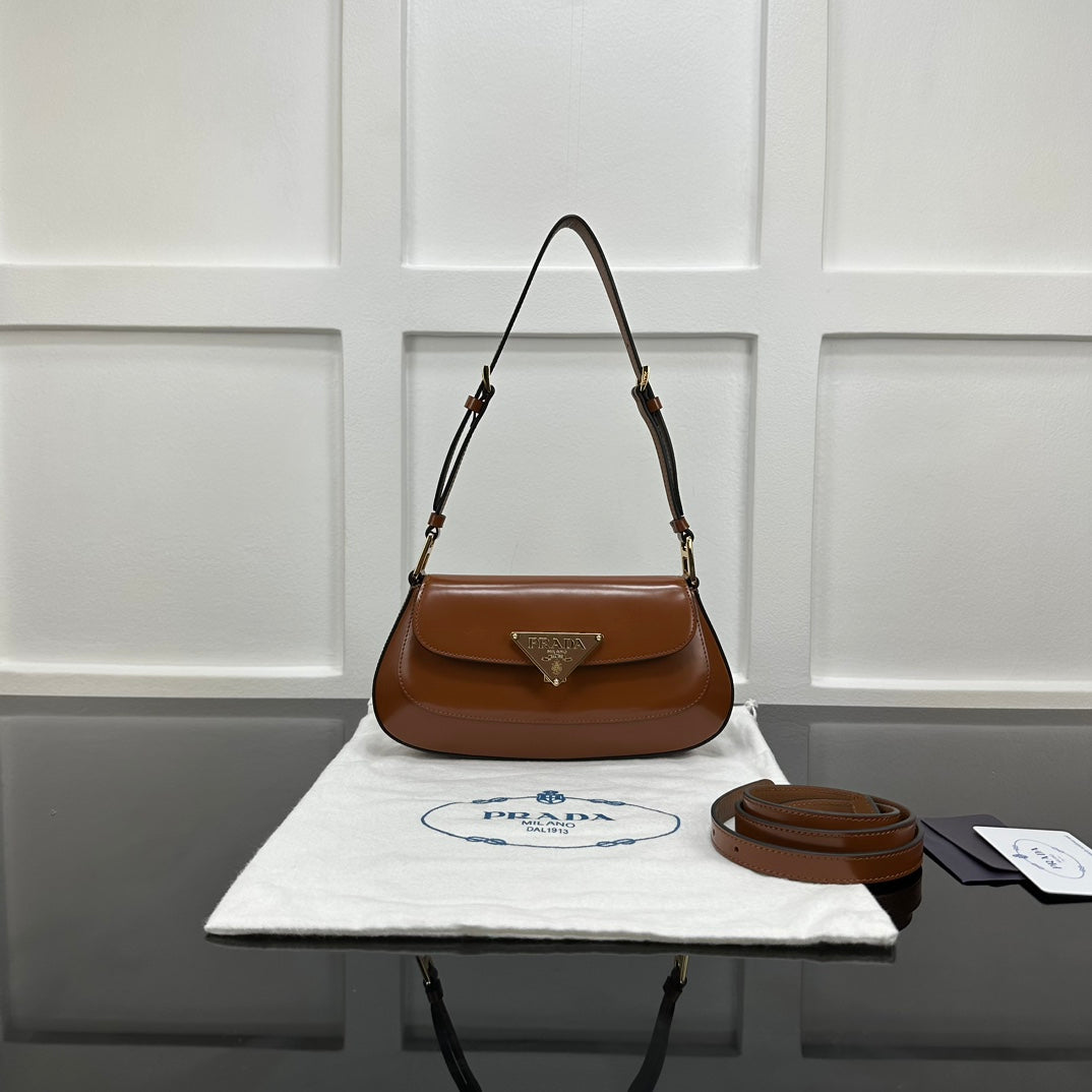 Prada 2026 Shoulder Bag 24cm Patent Leather