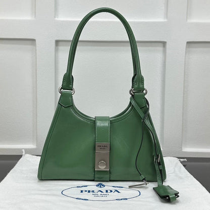 Prada 2026 Soft Lux Medium Tote Bag 26cm Patent Calfskin