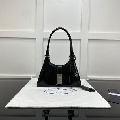 Prada 2026 Soft Lux Medium Tote Bag 26cm Patent Calfskin