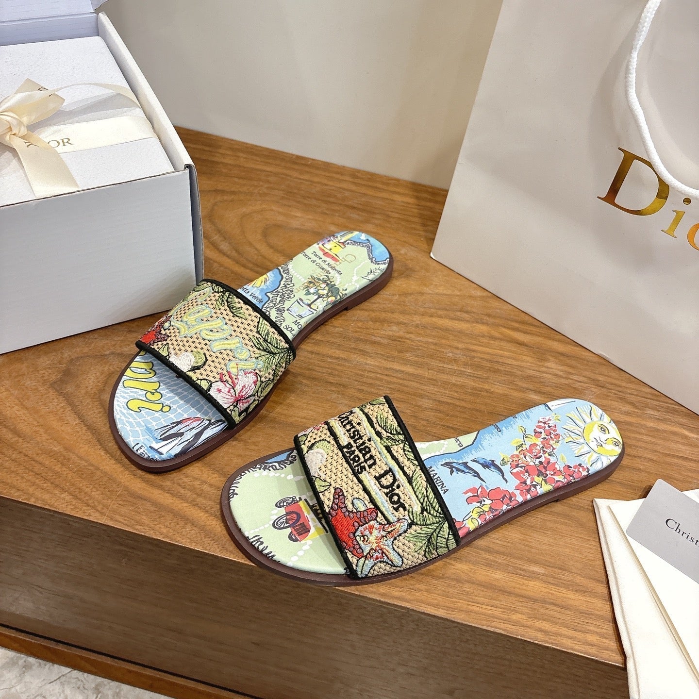 CD 26s Souveni Sandals Canvas Cowhide 685410