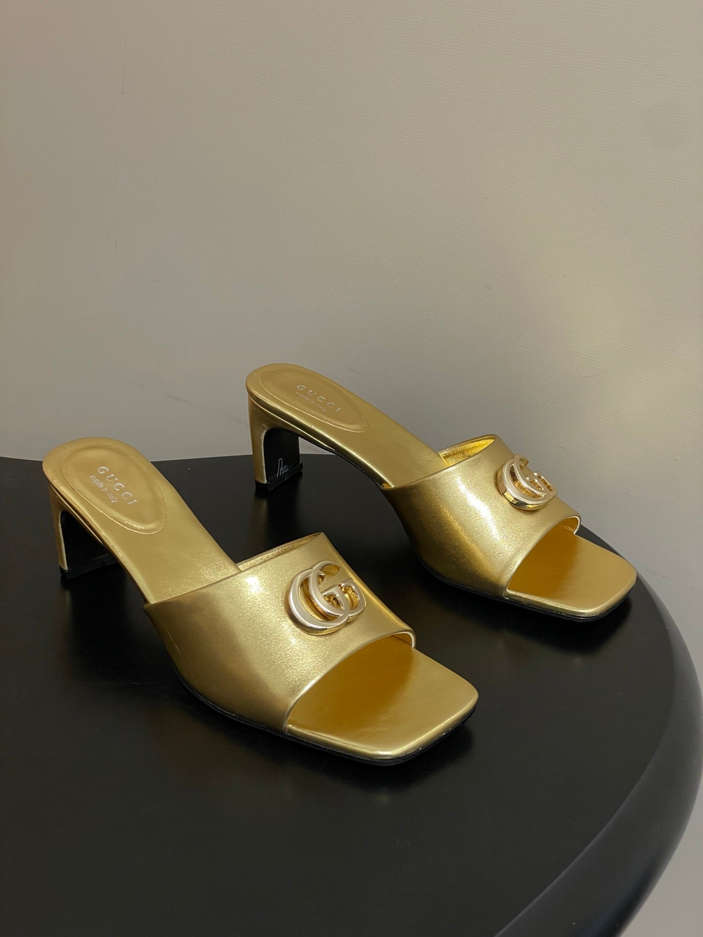 GG 26ss High Heel Slippers 55 Lambskin