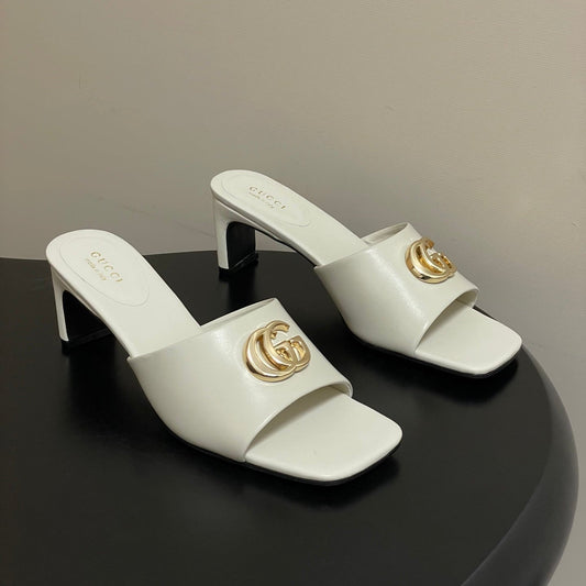 GG 26ss High Heel Slippers 55 Lambskin