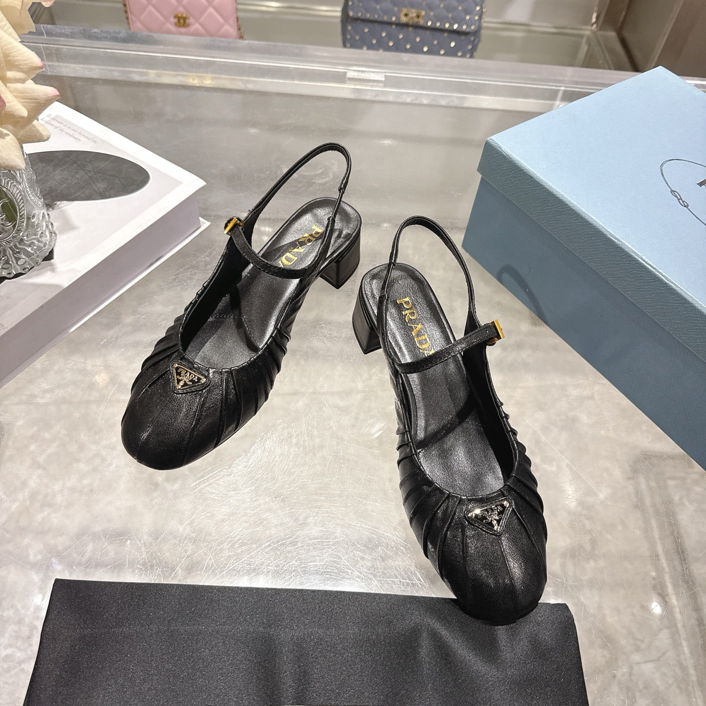 Prada 2026 Heel Slingback 40mm Sheepskin 715591